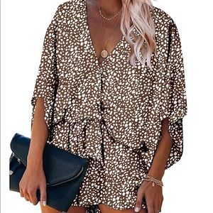 Prettygarden Animal Print Romper